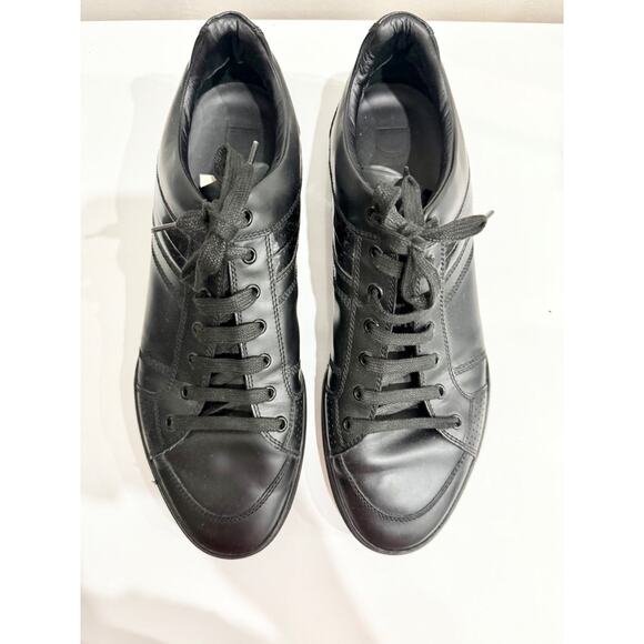 Dior Other - Dior Homme Matte Calfskin Patent Leather Sneaker Shoes Black Men's Size 45